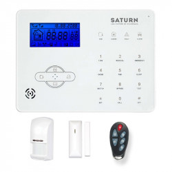 Kit allarme casa wireless Saturn combinatore gsm contatto magnetico pir telecomando