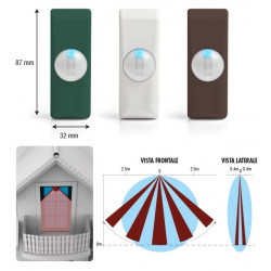 Myni DT CUT EEA Sensore doppia tecnologia a tenda per porte e finestre
