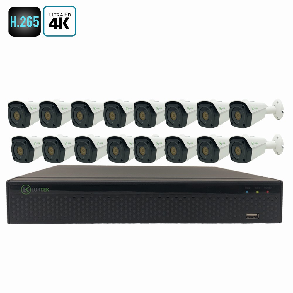 Kit Videosorveglianza AHD16 Telecamere 8Mpx 4K H265